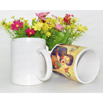 Haonai 11 oz Stoneware Sublimation Mug 36 Pieces White Blank Sublimation Mug,Gift Mug Premium Ceramic Coffee Mug